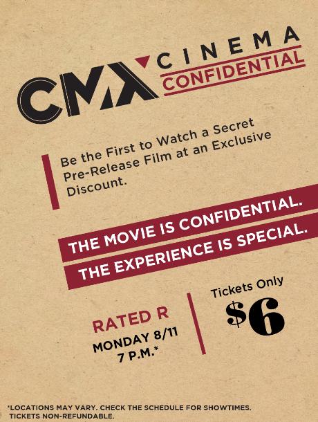 Cinema Confidential August 11 Cinema Confidential August 11